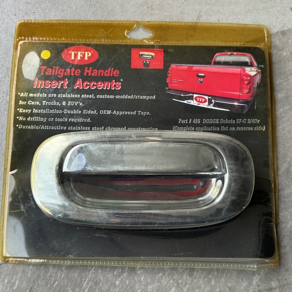 97’ Dodge Dakota Chrome Tailgate Handle insert accents New in the packag… - Picture 1 of 2